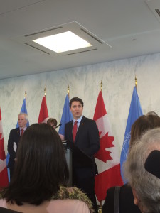 PM Justin Trudeau at the United Nations Secretariat Building 