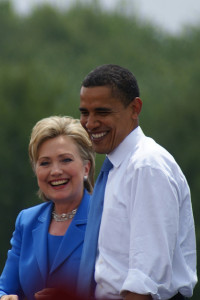 Hillary Clinton with President Barack Obama. https://flic.kr/p/4ZcuFn