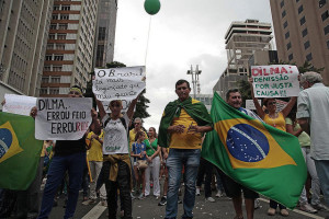 Thousands of Brazilians protest the corruption of Rousseff's government in March, 2015. https://flic.kr/p/rAY3UN