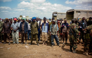 Al-Shabaab fighters laying down weapons to African Union troops. https://flic.kr/p/ddDjkQ